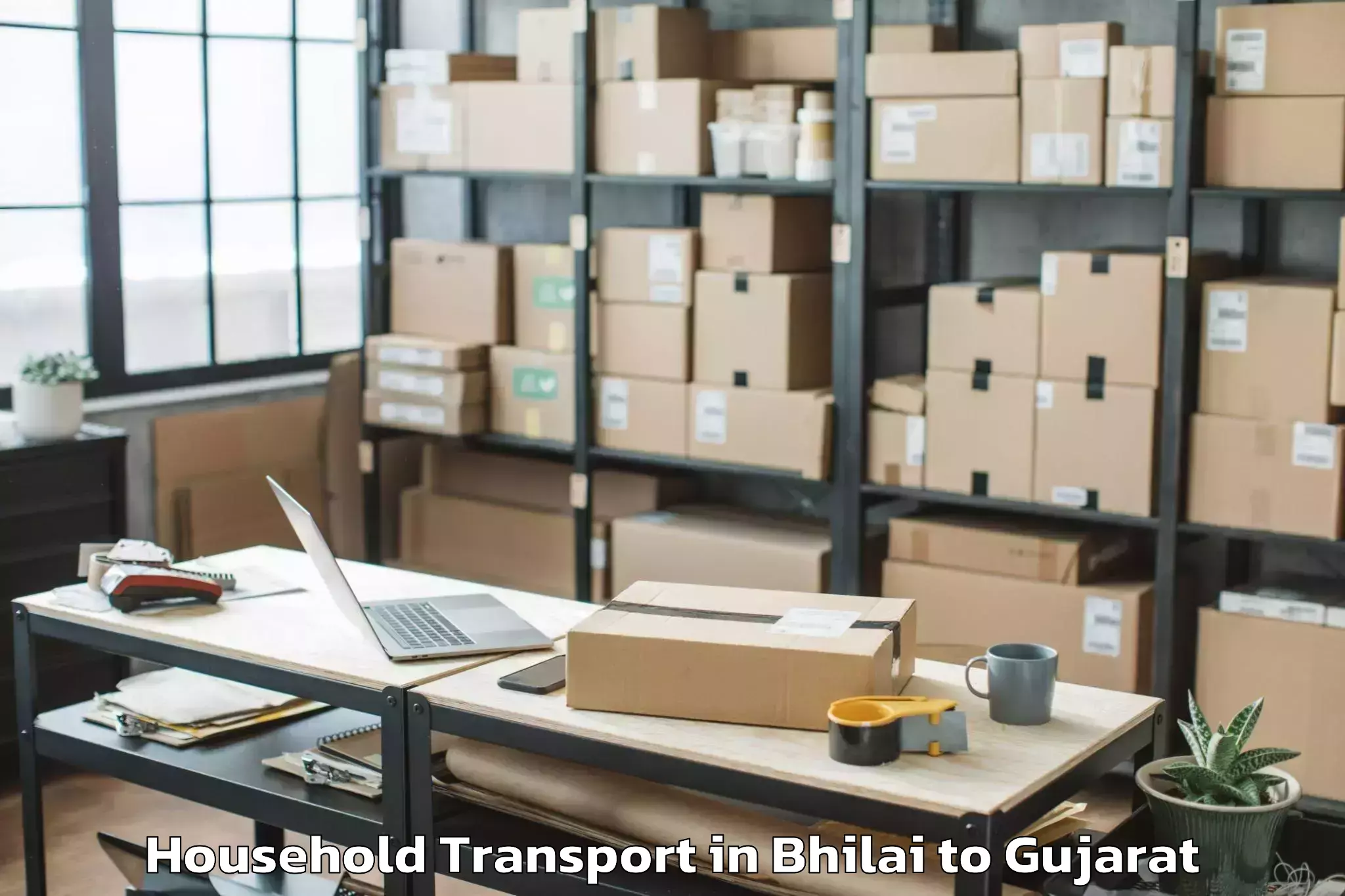 Top Bhilai to Ankleshwar Household Transport Available